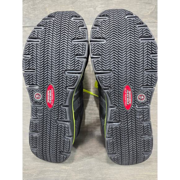 Skechers Flex Sole Work Alloy Toe Black Neon Safety Sneakers Size 10 Men Wide - Picture 9 of 10